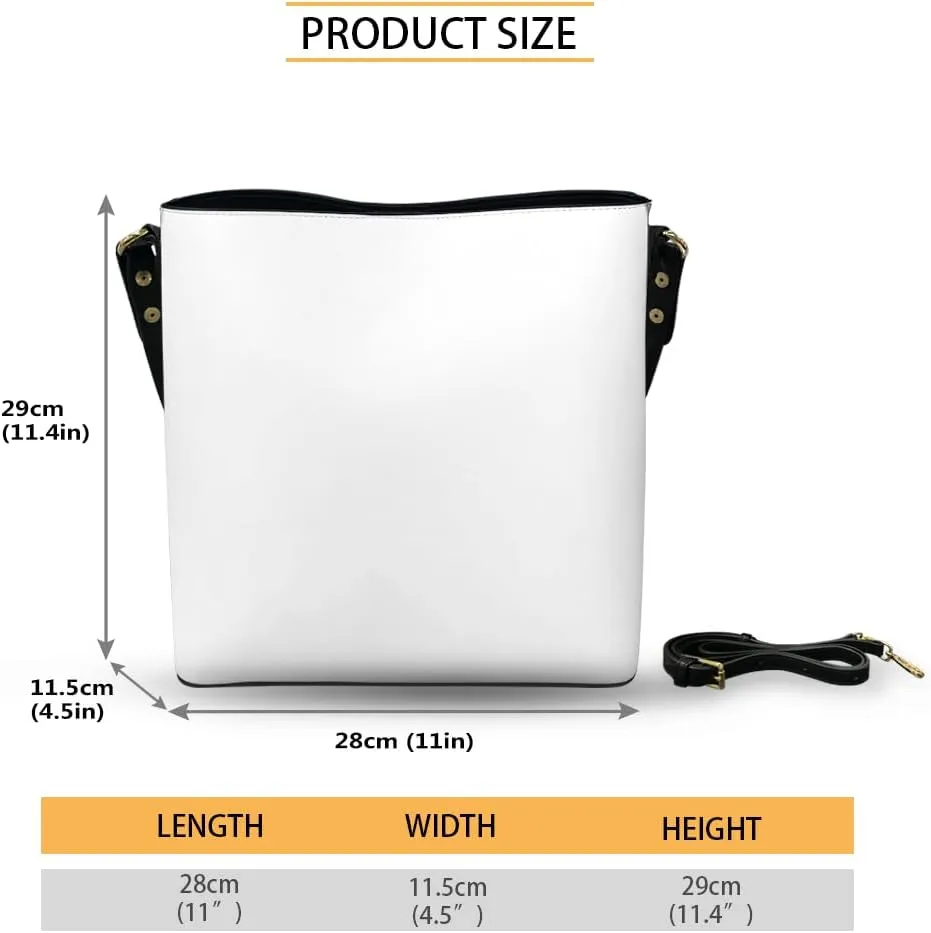 Tote Leather Crossbody Bags for Women Hobo Purses Shoulder Bucket Handbags Adjustable Strap Large Capacity