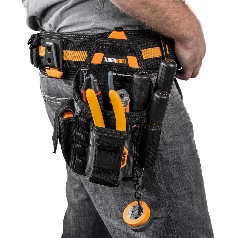 ToughBuilt 7.5 in. W X 13.5 in. H Polyester Electrician's Pouch 13 pocket Black/Gray 1 pc