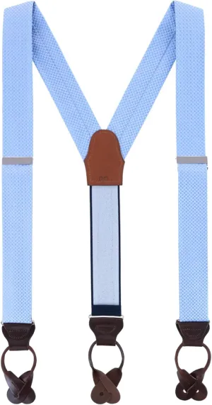 Trafalgar Men's Gamma Geometric Pattern Silk Button End Braces