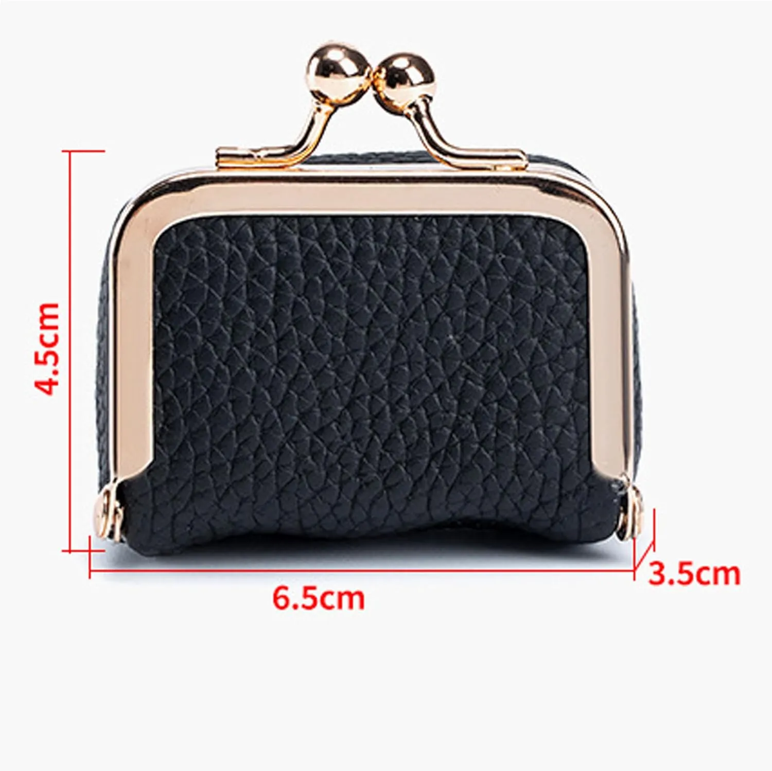 Travel Jewelry Box Coin Purse - Genuine Leather Mini Jewelry Box - Mini Leather Jewelry Box with Kiss Lock, Mini Jewelry Organizer for Women (Pink)