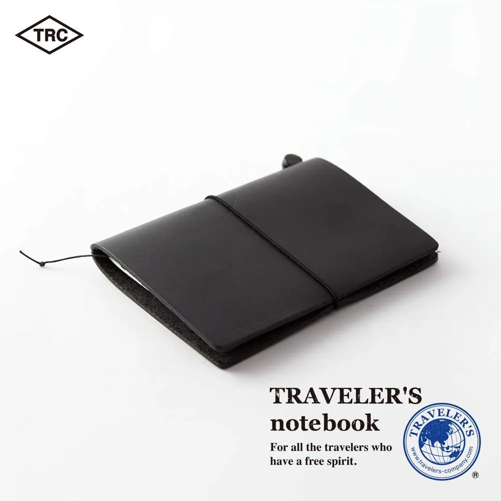 Traveler's Company Traveler's Notebook Starter Kit - Black Leather - Passport Size