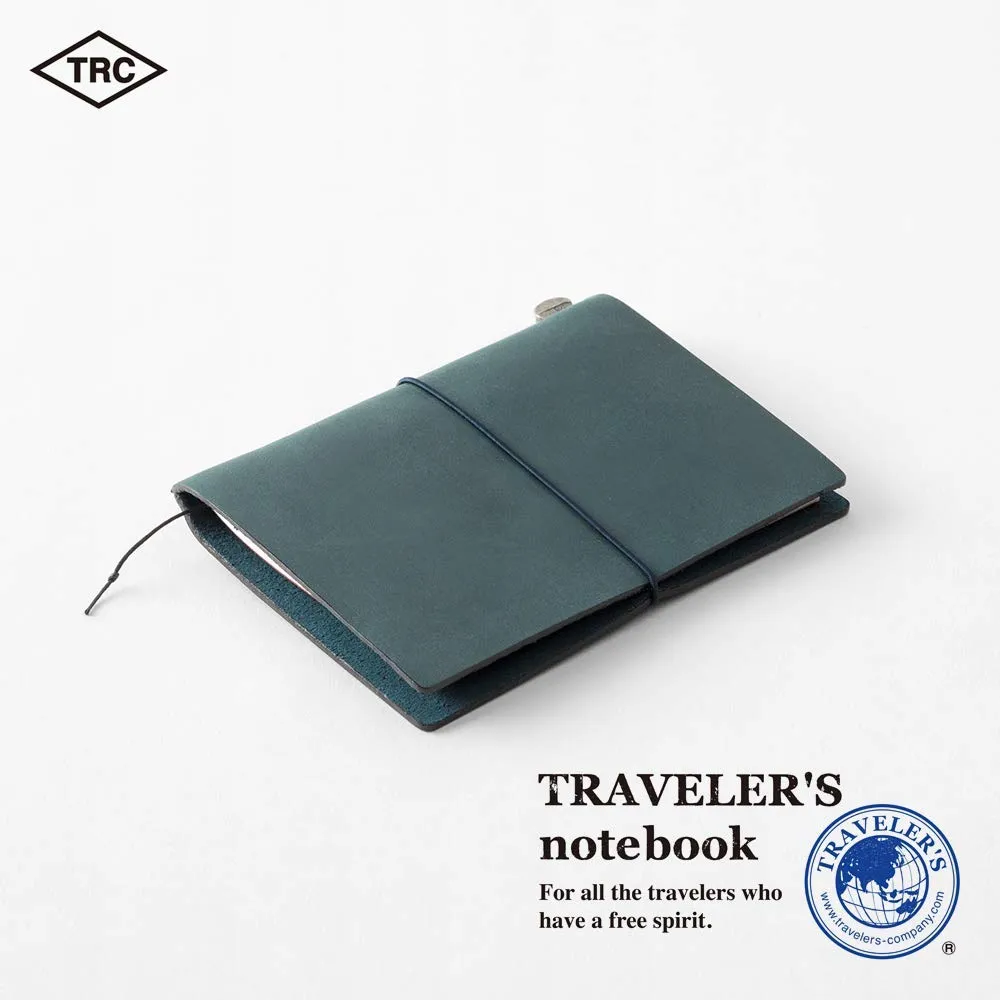 Traveler's Company Traveler's Notebook Starter Kit - Blue Leather - Passport Size