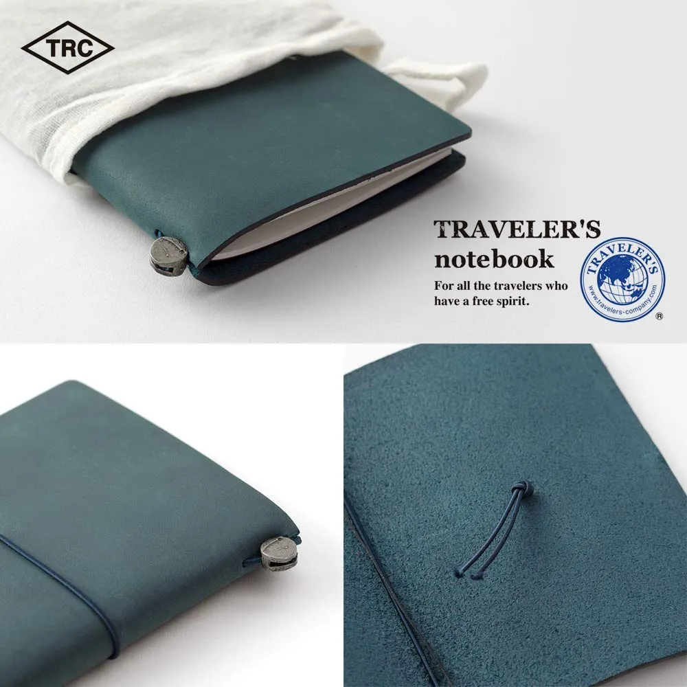 Traveler's Company Traveler's Notebook Starter Kit - Blue Leather - Passport Size