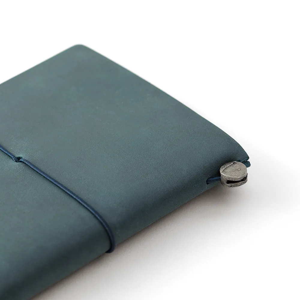 Traveler's Company Traveler's Notebook Starter Kit - Blue Leather - Passport Size