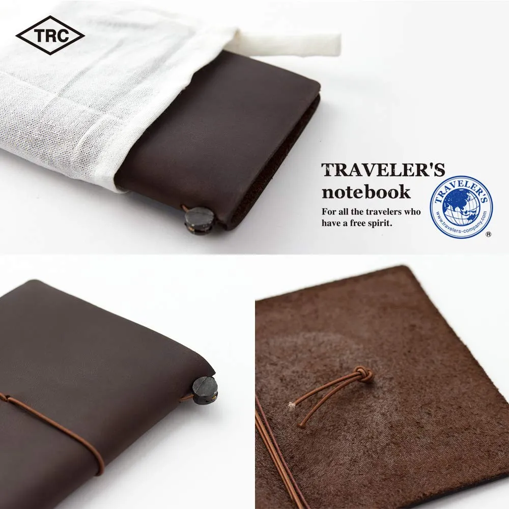 Traveler's Company Traveler's Notebook Starter Kit - Brown Leather - Passport Size