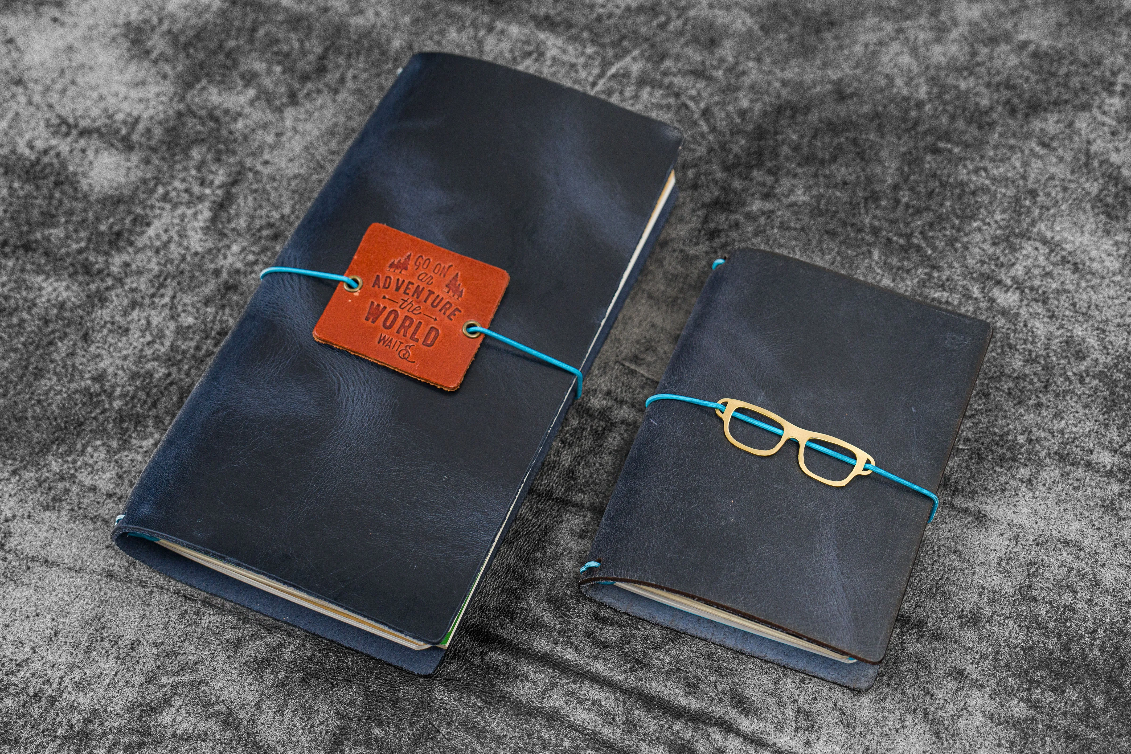 Traveler's Notebook Leather Cover - Crazy Horse Navy Blue