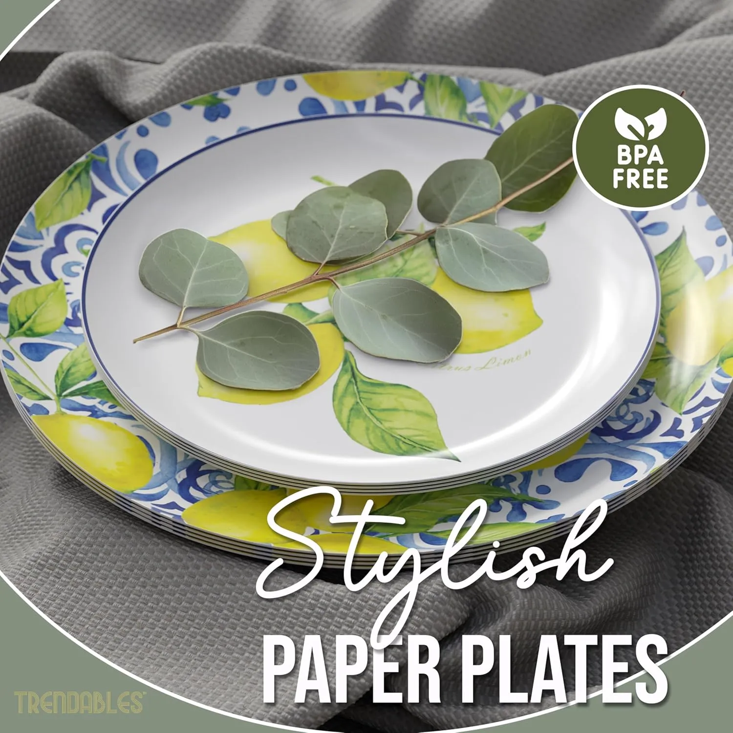 Trendables Floral Paper Plates 40 Pcs Fancy Disposable Plates for Party Set - 20 Guests 20 X 8 Small Paper Plates Dessert Plates & 20 X Large Paper Plates 10 Inch Paper Plates Bulk | Tuscan
