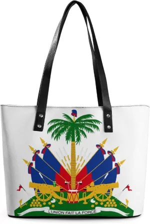 Trendy Cape Verde Flag Large Tote Bag for Women Leather Everyday Handbag