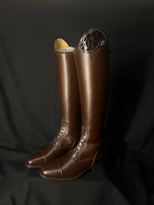 Tricolore Salentino 02 Custom Smooth Brown Lucido Moka Top Boots