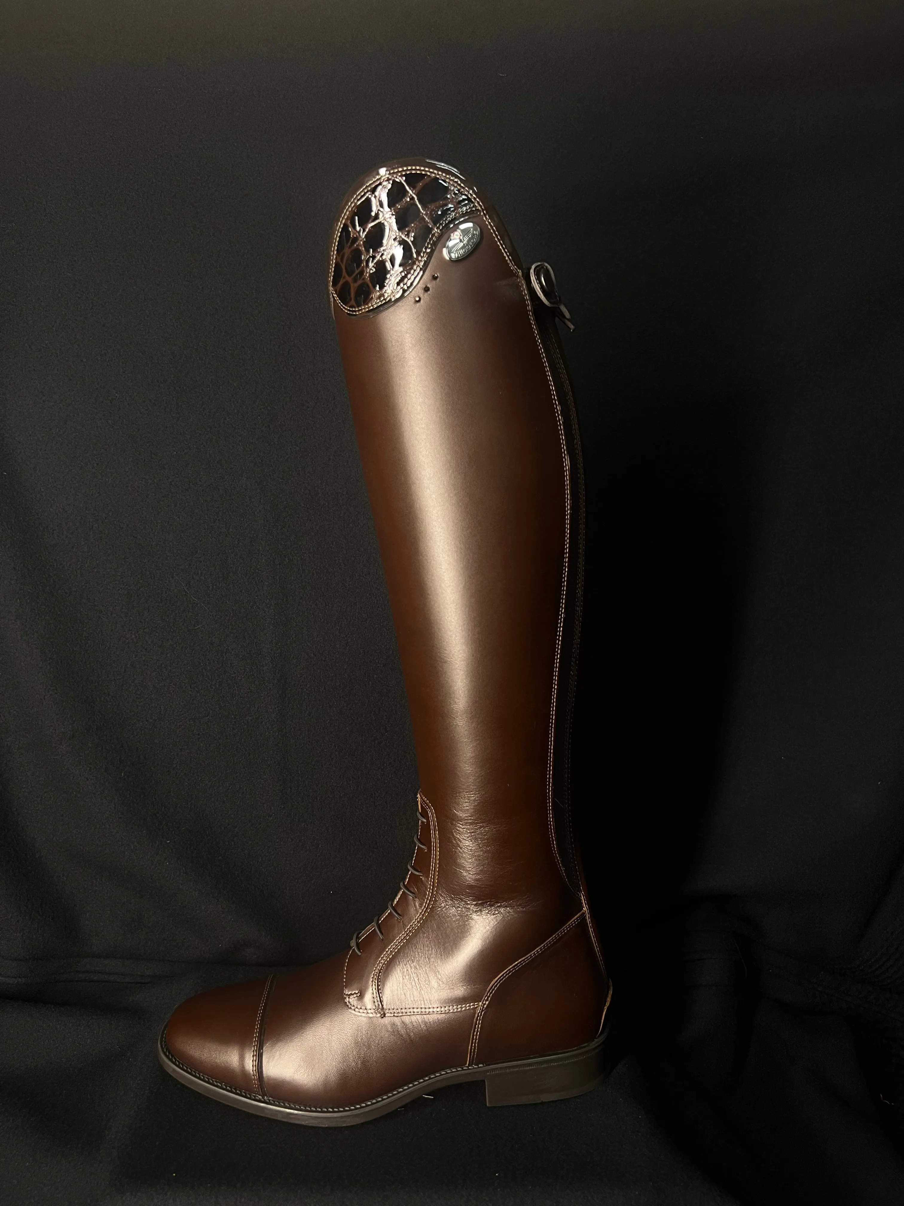 Tricolore Salentino 02 Custom Smooth Brown Lucido Moka Top Boots