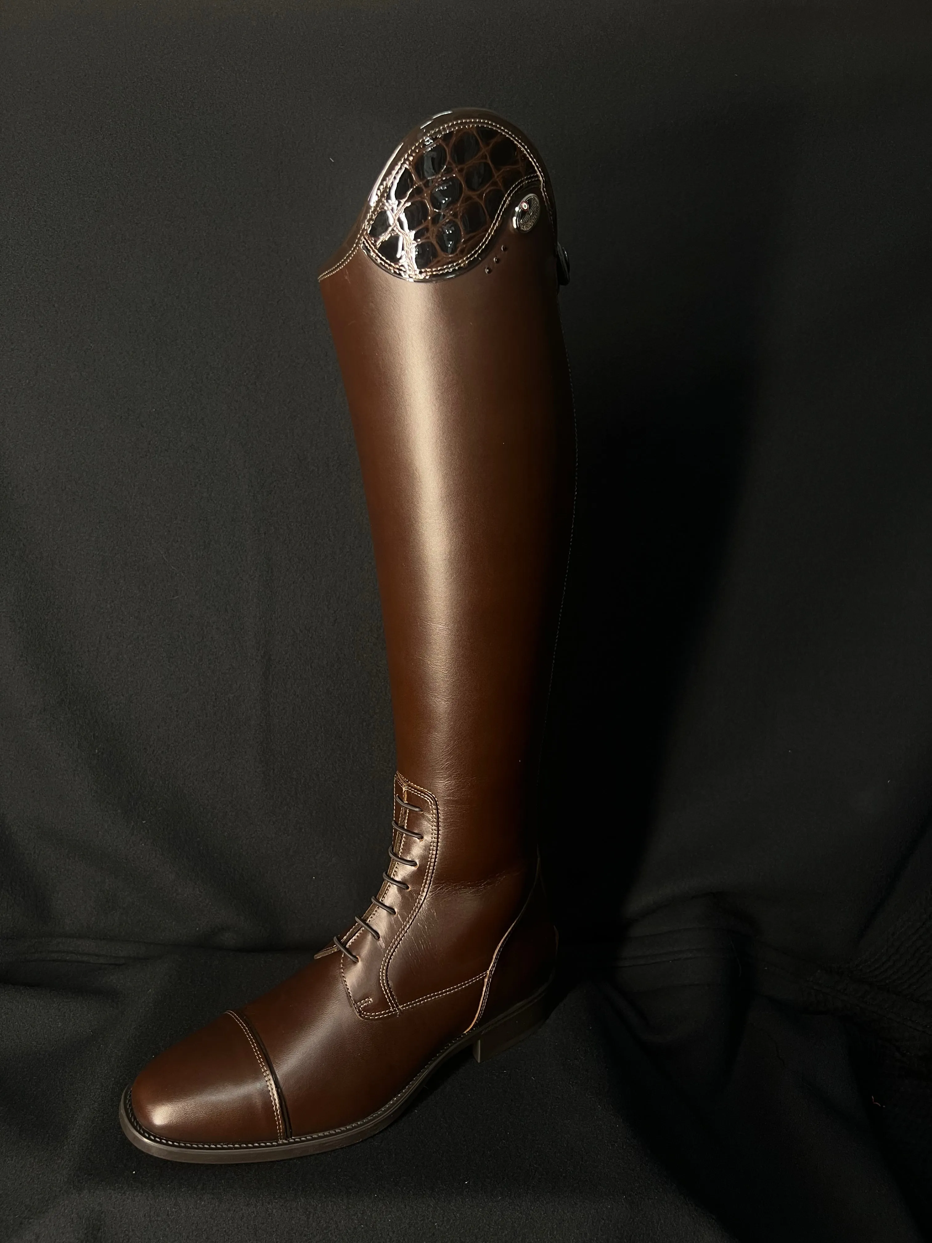 Tricolore Salentino 02 Custom Smooth Brown Lucido Moka Top Boots