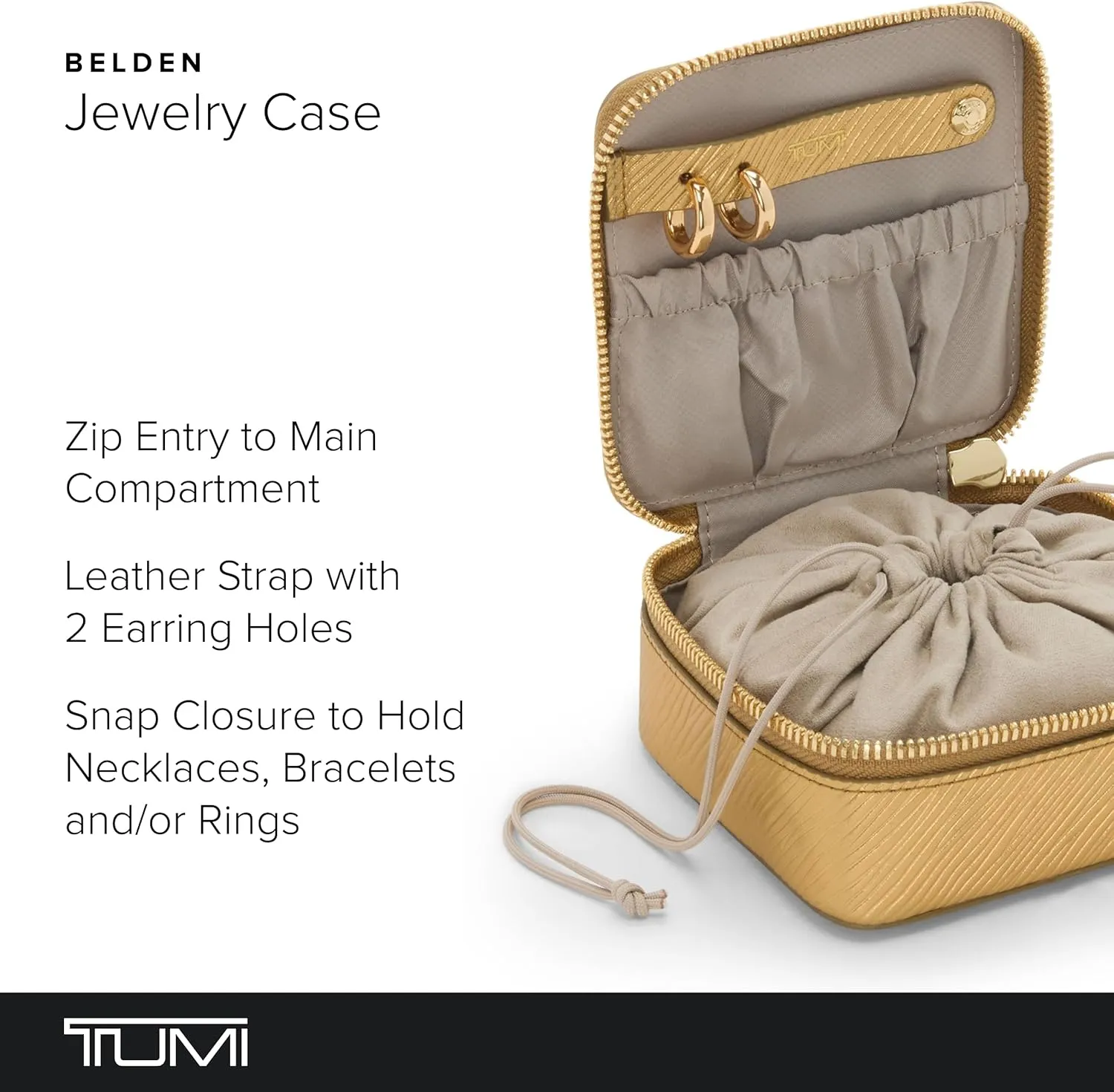 Tumi Women's Jewelry Case, Gold, One Size