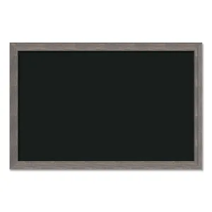 U Brands Magnetic Chalkboard with Rustic Frame, 36" x 24" (Actual Size: 35" x 23"), Black Surface, Brown Wood Frame