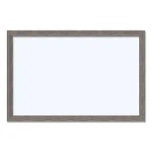 U Brands Magnetic Dry Erase Board with Rustic Frame, 36" x 24" (Actual Size: 35" x 23"), White Surface, Brown Wood Frame