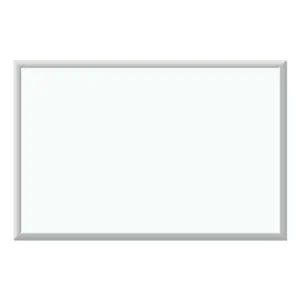 U Brands Melamine Dry Erase Board, 36" x 24" (Actual Size: 35" x 23"), White Surface, Satin Aluminum Frame