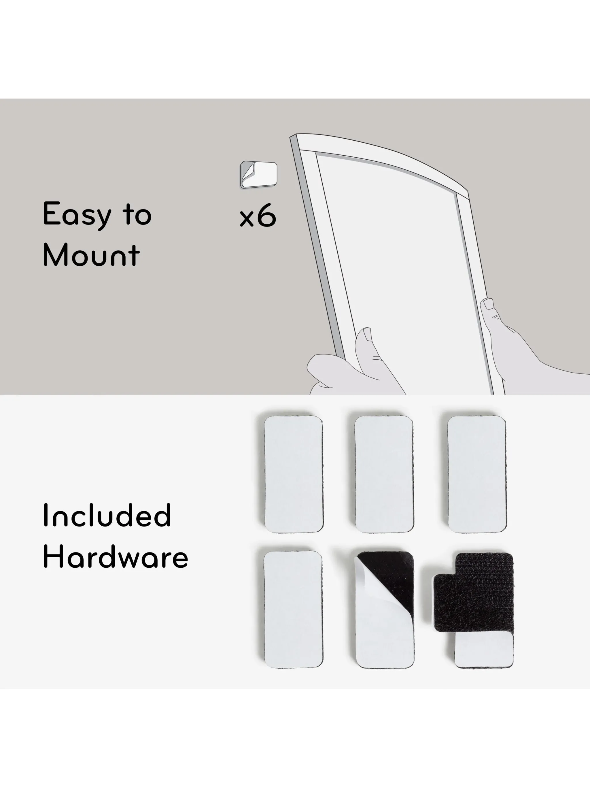 U Brands MOD Frame Magnetic Dry Erase Board, 20" x 16"