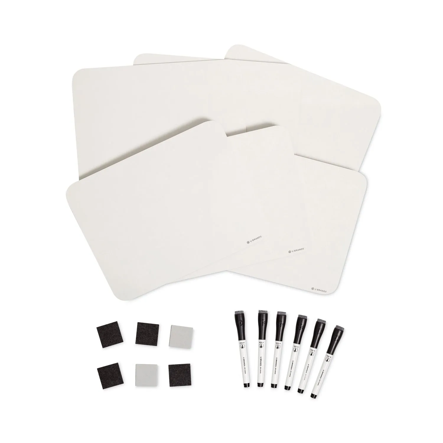 U Brands Single-Sided Dry Erase Lap Board, 12" x 9", White Surface