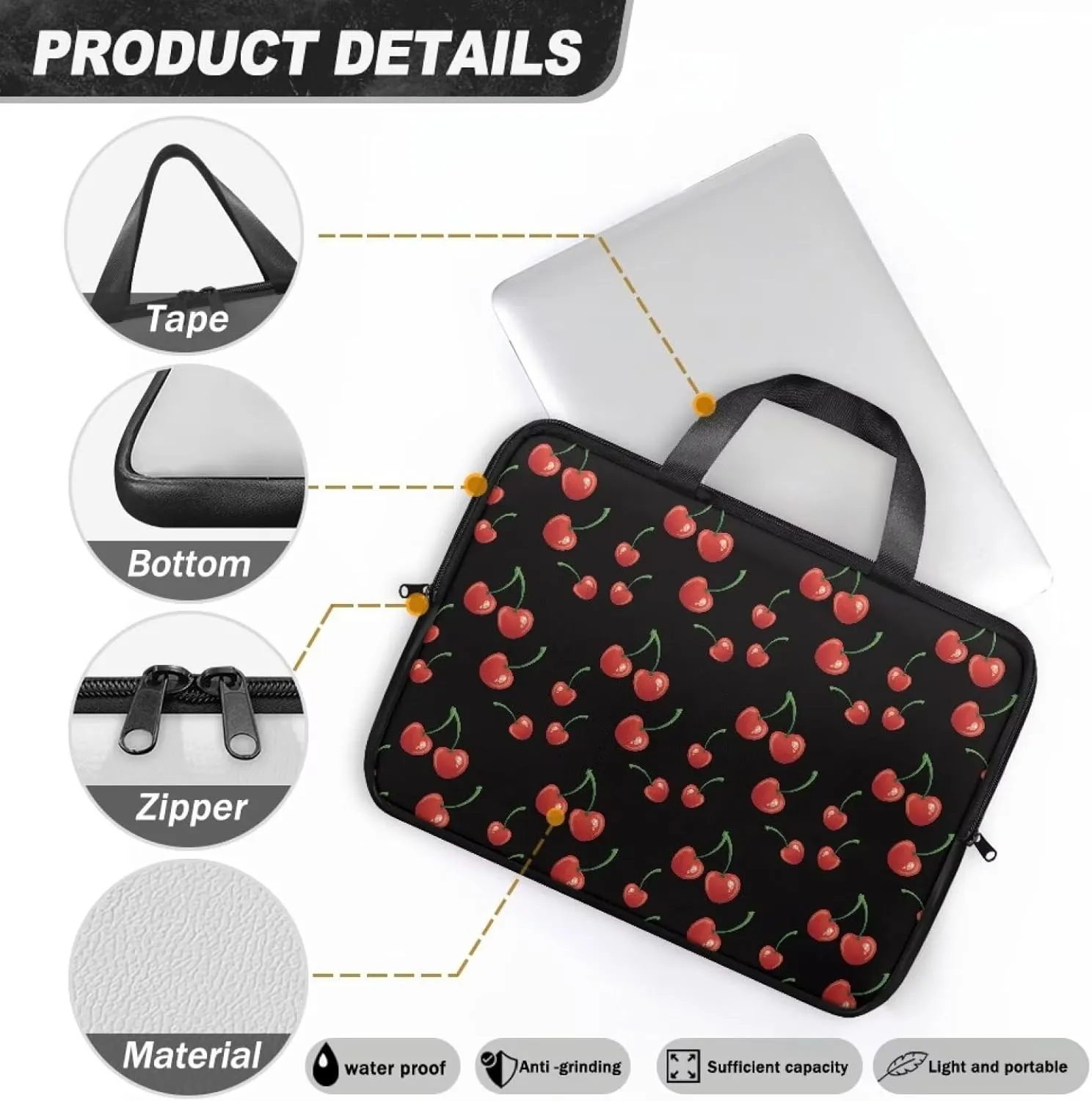 Uasibuni 15.6" Laptop Travel Bag for Women,Laptop Case,Fashion Laptop Tote Bag,Laptop Work Bag for Men