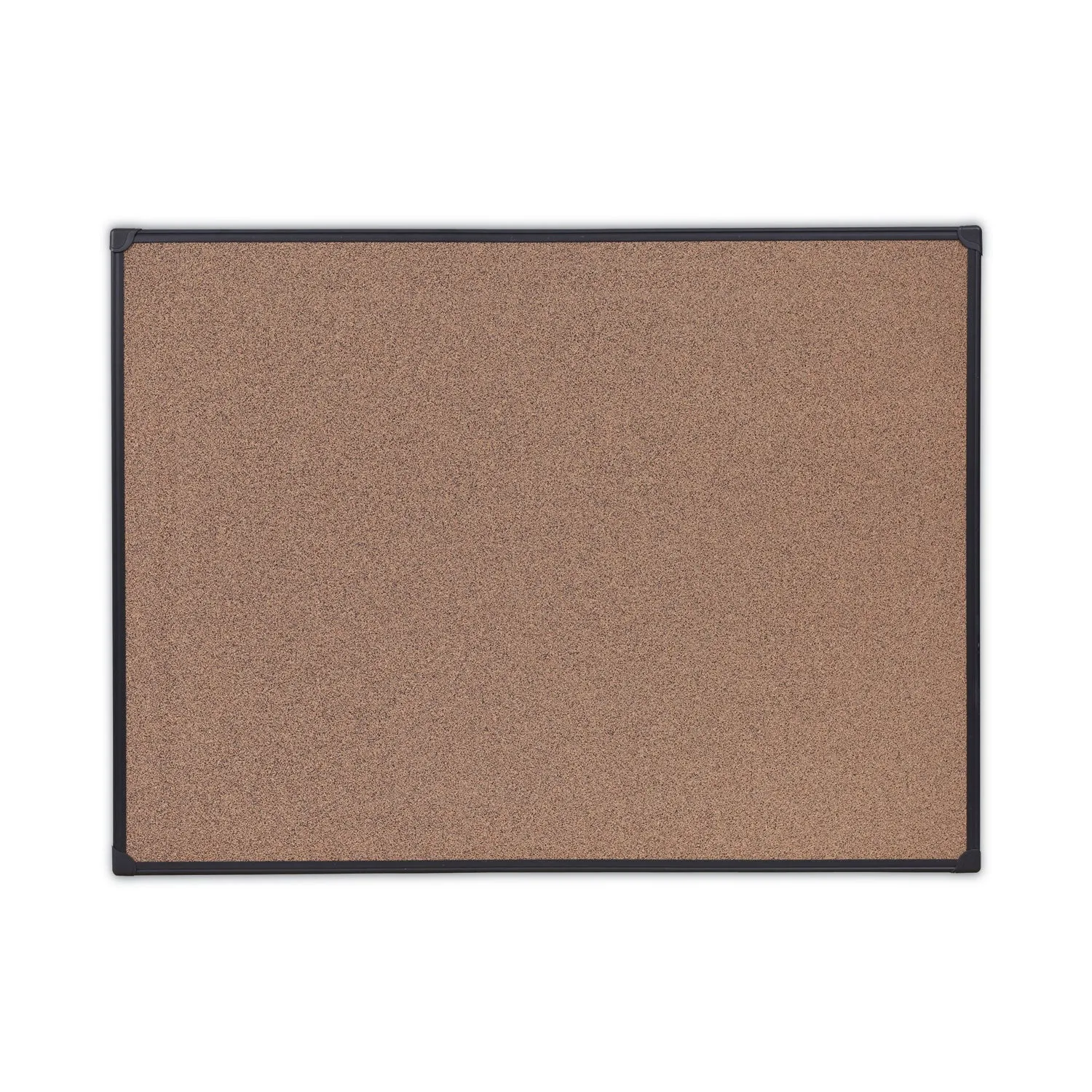 Universal® Tech Cork Board, 48" x 36", Brown Surface, Black Aluminum Frame