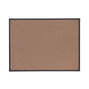 Universal® Tech Cork Board, 48" x 36", Brown Surface, Black Aluminum Frame