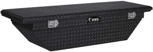 UWS EC10202 60-Inch Gloss Black Heavy-Wall Aluminum Angled Truck Tool Box with Low Profile, RigidCore Lid