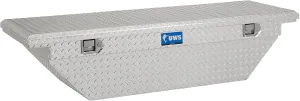 UWS EC10291 63-Inch Heavy-Wall Aluminum Angled Truck Tool Box with Low Profile, RigidCore Lid