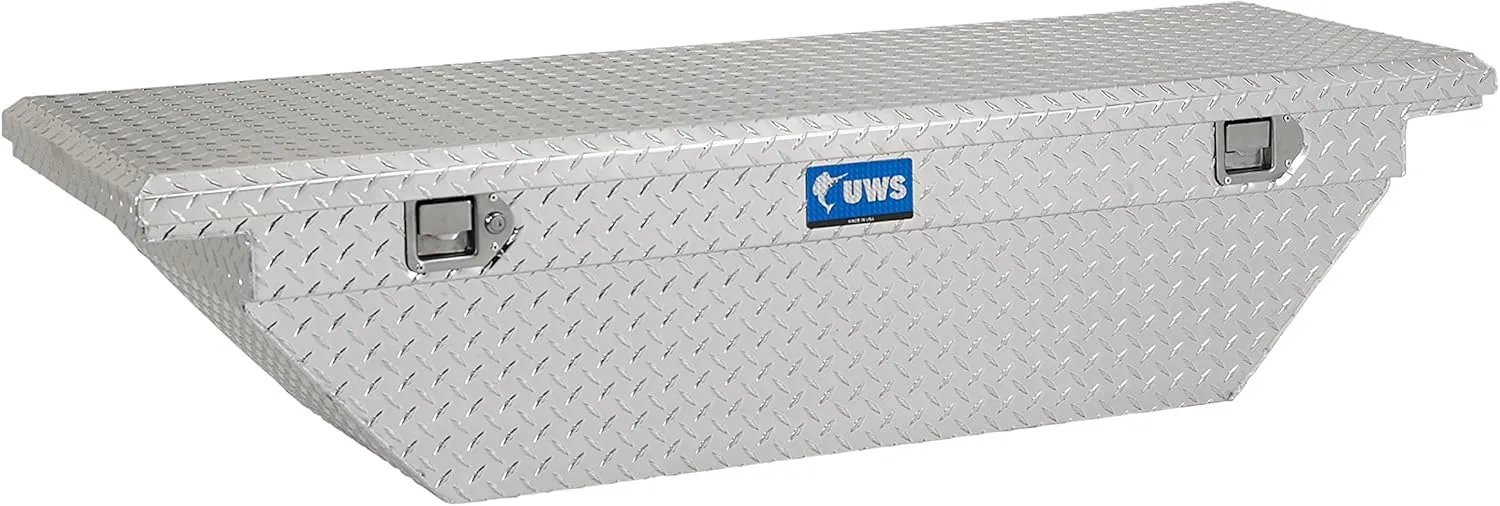 UWS EC10291 63-Inch Heavy-Wall Aluminum Angled Truck Tool Box with Low Profile, RigidCore Lid