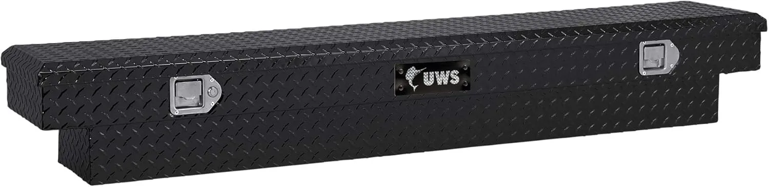 UWS EC10532 69-Inch Gloss Black Heavy-Wall Aluminum Slim Truck Tool Box, RigidCore Lid