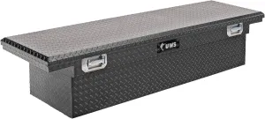 UWS EC10633 Pull Handle 72-Inch Matte Black Heavy-Wall Aluminum Truck Tool Box with Low Profile, RigidCore Lid