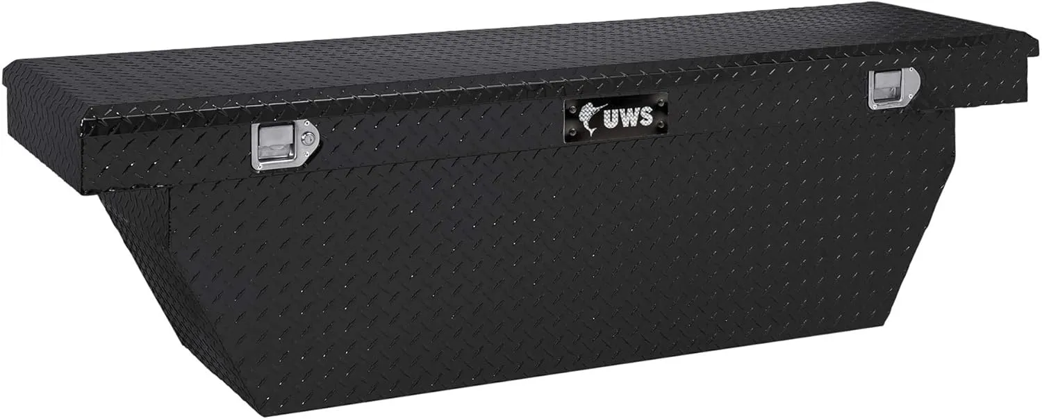 UWS TBSD-72-A-BLK 72-Inch Gloss Black Aluminum Deep Angled Truck Tool Box