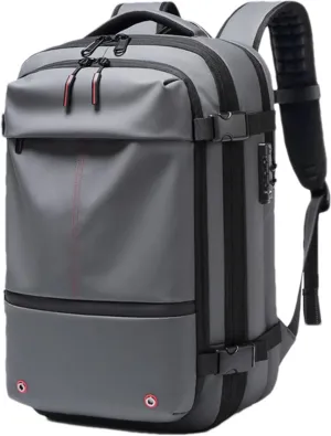 Vacuum Compression Backpack - Expandable Travel Bag, 60L, Grey, Unisex, Modern, Waterproof, Oxford Cloth, College/University, Travel