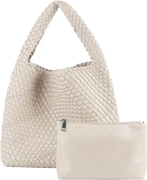 Vegan Leather Tote Bag For Women, Handmade Large Hobo Bag,Casual Shoulder Bag,Travel Underarm Purse Commuter Handbag