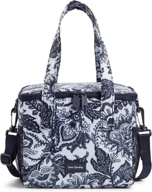 Vera Bradley Women's Recycled Ripstop Lunch Cooler, Java Navy & White, One Size