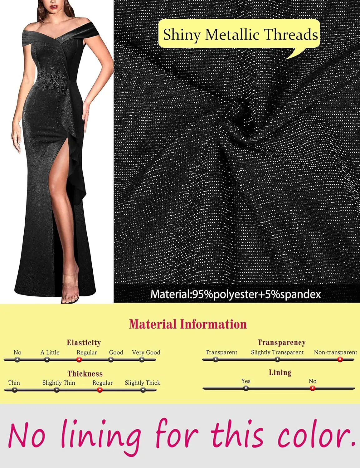 VFSHOW Womens Sexy Elegant Formal Prom Off Shoulder Ruffle High Slit Maxi Dress 2023 3D Flower Applique Cocktail Evening Gown