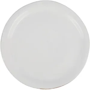Vietri Cucina Fresca Dinner Plate Handcrafted Terra Cotta Ceramic Dining Dish Elegant Italian Tableware 10.5 Inch Bianco