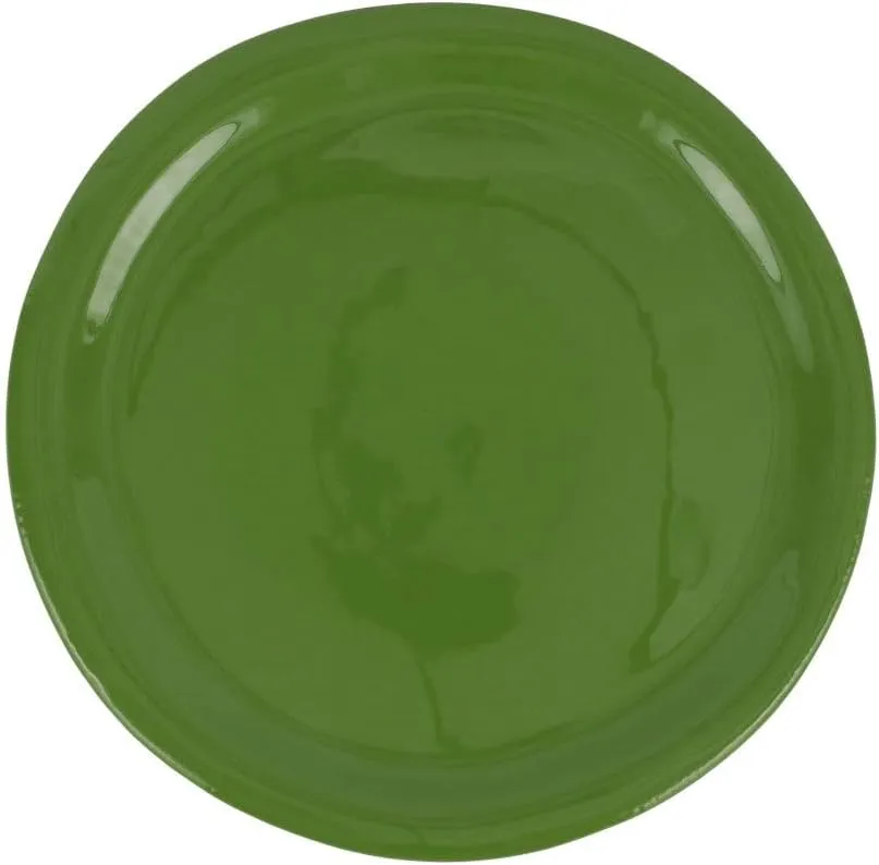 Vietri Cucina Fresca Dinner Plate Handcrafted Terra Cotta Ceramic Dining Dish Elegant Italian Tableware 10.5 Inch Sage