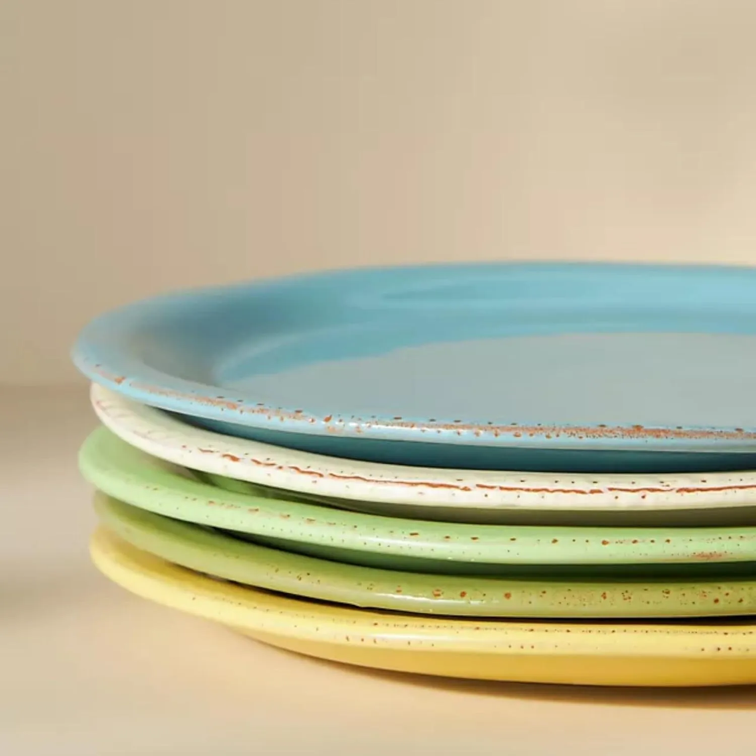 Vietri Cucina Fresca Dinner Plate Handcrafted Terra Cotta Ceramic Dining Dish Elegant Tableware 10.5 Inch Saffron