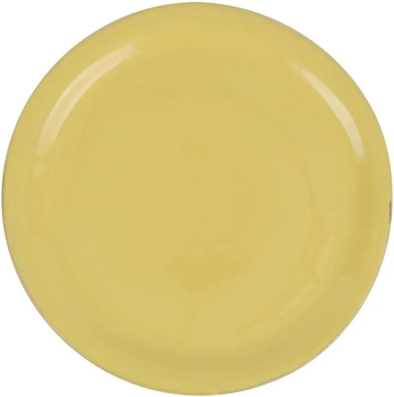 Vietri Cucina Fresca Dinner Plate Handcrafted Terra Cotta Ceramic Dining Dish Elegant Tableware 10.5 Inch Saffron