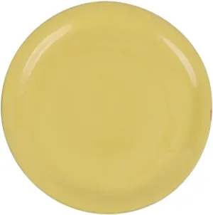 Vietri Cucina Fresca Dinner Plate Handcrafted Terra Cotta Ceramic Dining Dish Elegant Tableware 10.5 Inch Saffron