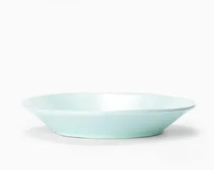 Vietri Lastra Aqua Pasta Bowl, Dinnerware for Serving Soup Salad & Spaghetti, 8.75" Stoneware Dish