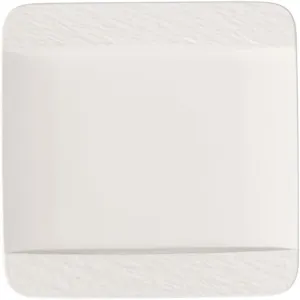 Villeroy & Boch Manufacture Rock Blanc Square, Elegant Plate Made from Premium Porcelain, Dishwasher Safe, White
