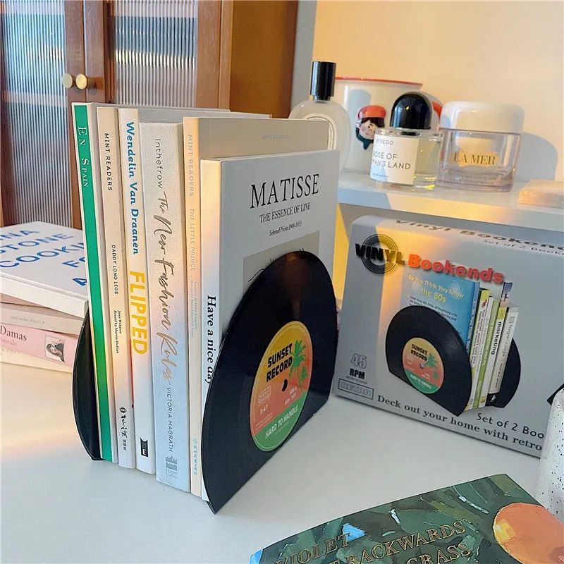 Vinyl Record Bookends 2pcs