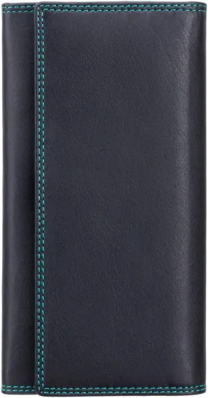 Visconti Cd21 Quality Soft Leather Wallet/Purse/Clutch/Holder black/aqua