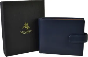 Visconti Men's Leather Stylish Tabbed Bi-Fold Wallet