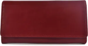 Visconti Women's Top Italian Red Leather Purse By Gift Boxed Monza Collection