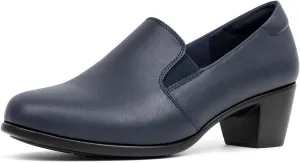 VJH confort Women’s Heeled Shoes, Comfortable Elastic Low Block Chunky Heels Pumps