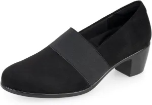 VJH confort Women’s Heeled Shoes, Comfortable Elastic Low Block Chunky Heels Pumps