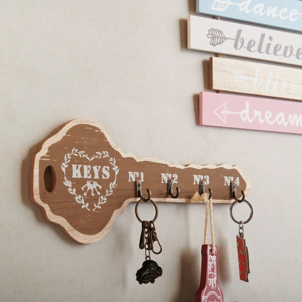 Wall Key Hooks - Key Shape Holders (6 Colors)