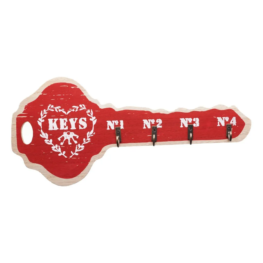 Wall Key Hooks - Key Shape Holders (6 Colors)