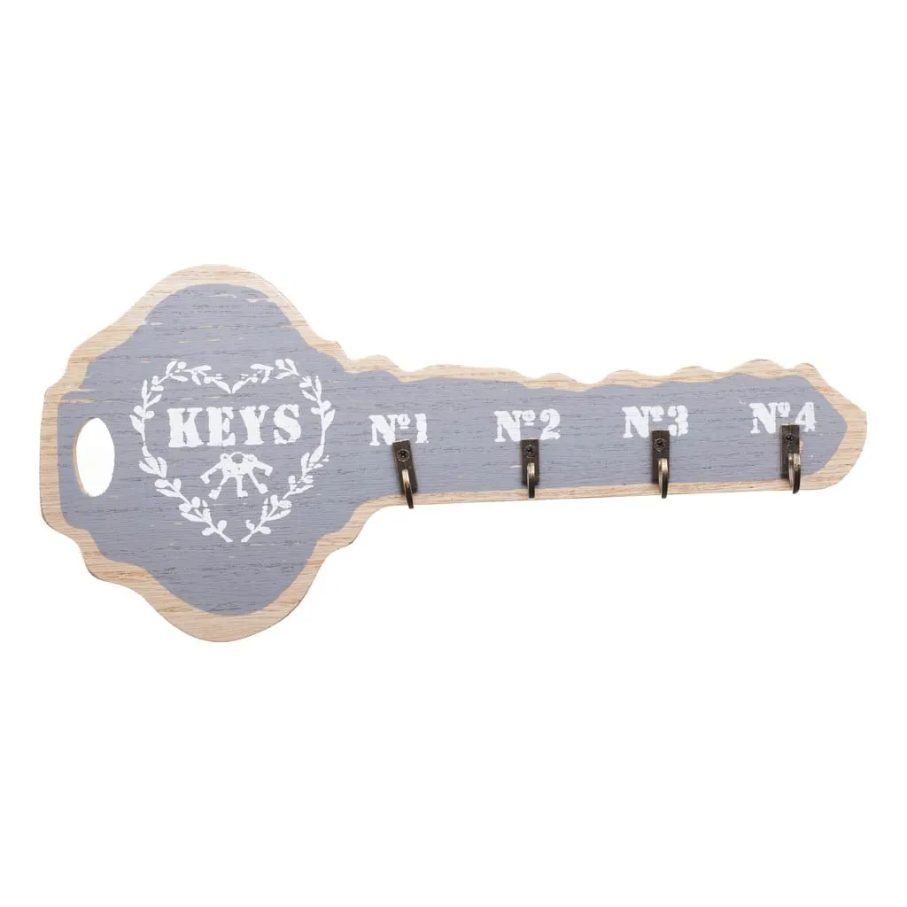 Wall Key Hooks - Key Shape Holders (6 Colors)